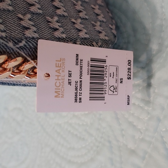 Michael Kors Jet Set Denim Pouchette - Picture 9 of 11